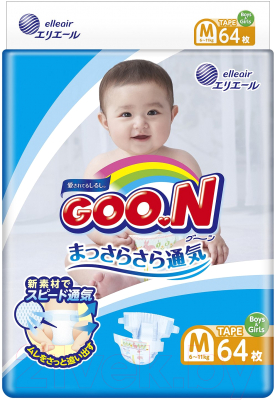 Подгузники детские Goo.N M 6-11кг (64шт)