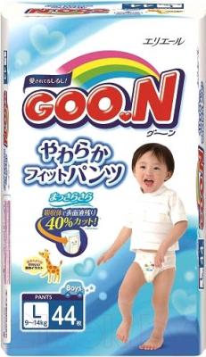 Подгузники-трусики детские Goo.N Boy L 9-14кг (44шт)