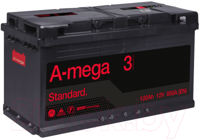Автомобильный аккумулятор A-mega Standart 100 R (100 А/ч)