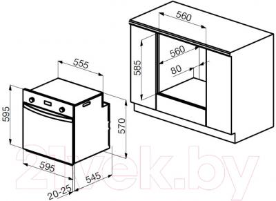 Газовый духовой шкаф Korting OGG1052CRR