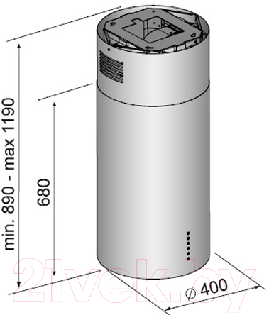 Вытяжка коробчатая Korting KHA4970X Cylinder