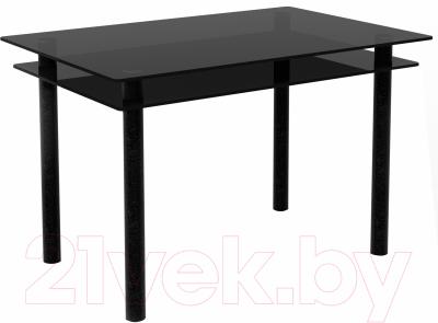 Обеденный стол Artglass Сказка (серый/черный)