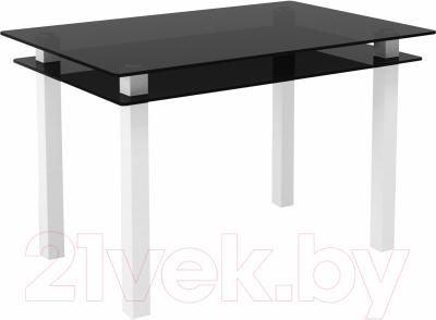 Обеденный стол Artglass Кристалл (серый/белый)