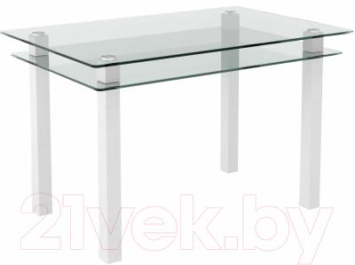 Обеденный стол Artglass Кристалл (белый)