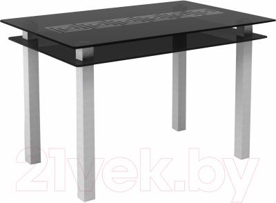 Обеденный стол Artglass Кристалл Меандр (серый)