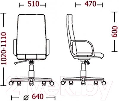 Кресло офисное Седия Bari Chrome Eco (черный)
