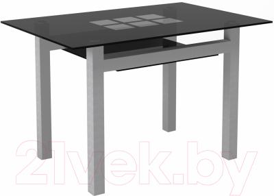 Обеденный стол Artglass Tornado 120 Квадраты (серый)