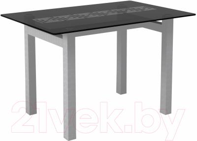 Обеденный стол Artglass Quardi 120 Меандр (серый)