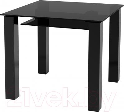 Обеденный стол Artglass Palermo 90 (серый/черный)