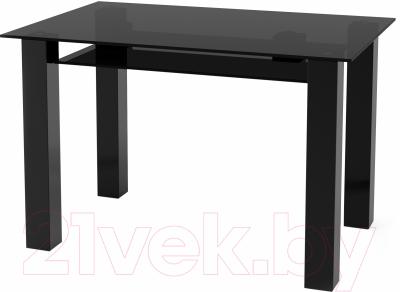 Обеденный стол Artglass Palermo 120 (серый/черный)