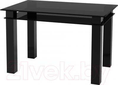 Обеденный стол Artglass Tandem 120 (серый/черный)