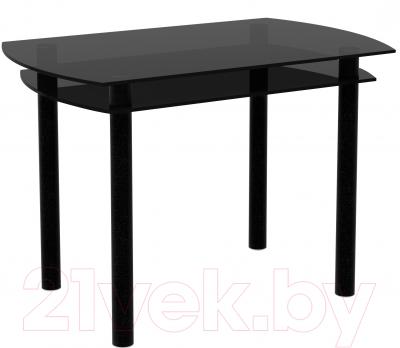 Обеденный стол Artglass Октава (серый/черный)