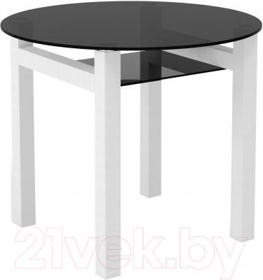 Обеденный стол Artglass Ringo Cleo 90 (серый/белый)