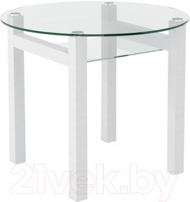 Обеденный стол Artglass Ringo Cleo 90 (белый)