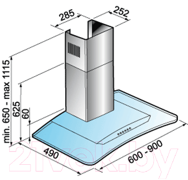 Вытяжка купольная Korting KHC9954X