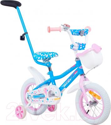 Детский велосипед с ручкой AIST Wiki 12 (голубой)