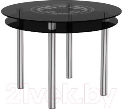 Обеденный стол Artglass Ringo Tale Круг (серый/хром)