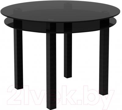 Обеденный стол Artglass Ringo Cristal (серый/черный)
