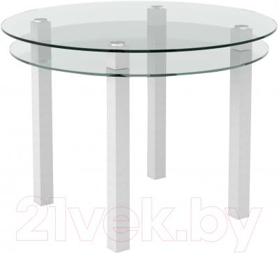 Обеденный стол Artglass Ringo Cristal (белый)