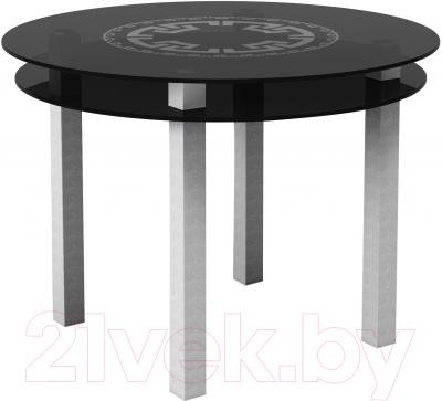 Обеденный стол Artglass Ringo Cristal Круг (серый)
