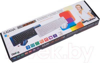 Клавиатура+мышь Dialog Katana KMROK-0318U (синий)