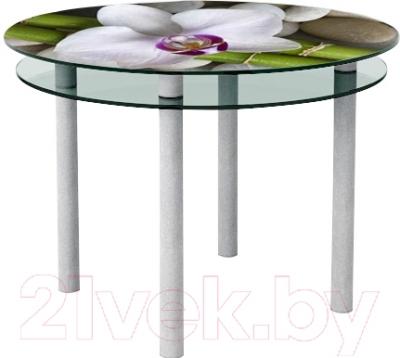 Обеденный стол Artglass Ringo Tale Орхидея белая