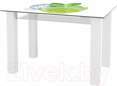 Обеденный стол Artglass Palermo 120 Лайм (белый)