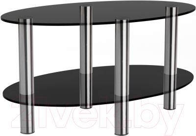Журнальный столик Artglass Вальс (серый/хром)
