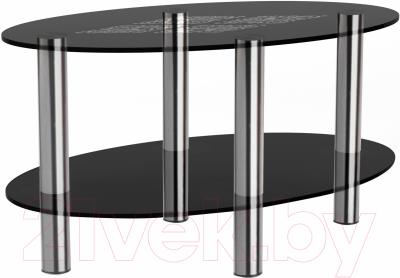 Журнальный столик Artglass Вальс Ромб (серый/хром)