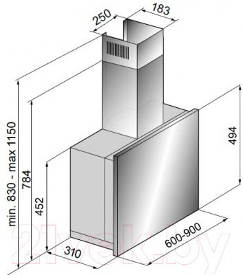 Вытяжка телескопическая Korting KHP6880GN