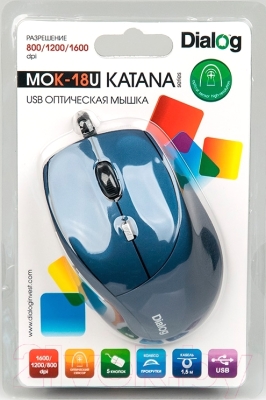 Мышь Dialog Katana MOK-18U (синий)