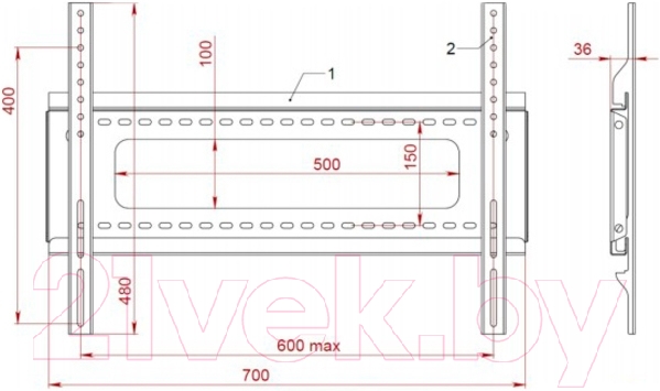 Кронштейн для телевизора PL 600.B