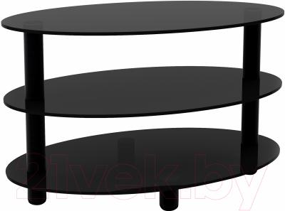 Журнальный столик Artglass Olivia (серый/черный)