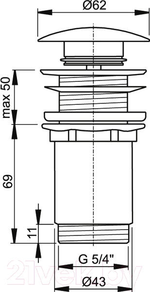 Донный клапан Alcaplast A395