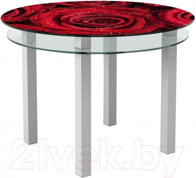 Обеденный стол Artglass Ringo Cristal Розы