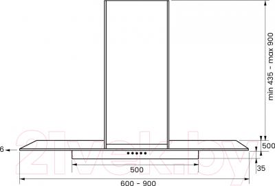 Вытяжка Т-образная Kuppersberg Lora 60 X 4HPB