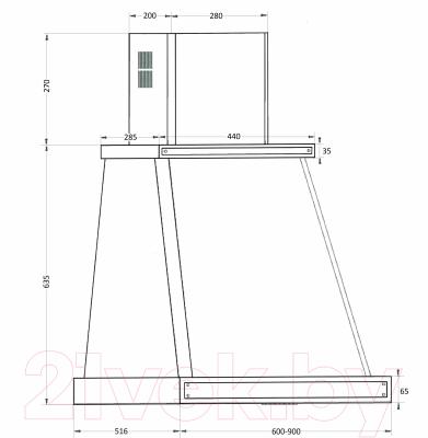 Вытяжка купольная Kuppersberg T 669 C Bronze