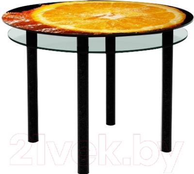 Обеденный стол Artglass Ringo Tale Апельсин (черный)