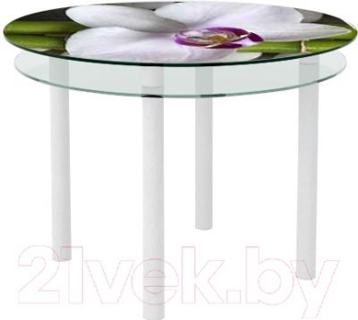 Обеденный стол Artglass Ringo Tale Орхидея белая (белый)