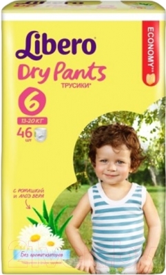 Подгузники-трусики детские Libero Dry Pants 6 Extra Large (46шт)