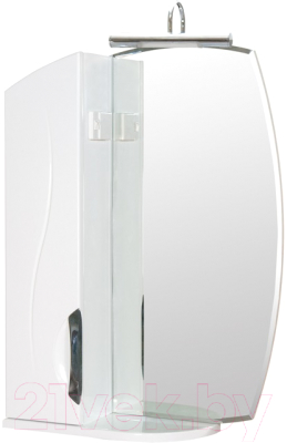Шкаф с зеркалом для ванной Аква Родос Глория 55 ZGLP55L / АР0002081