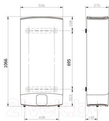 Накопительный водонагреватель Ariston ABS VLS Evo Inox QH 50 (3626119-R)