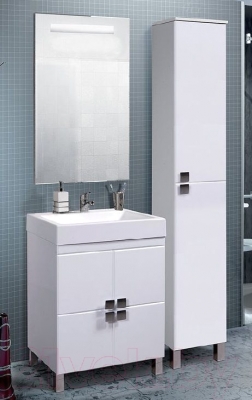 Шкаф-пенал для ванной Belux Импульс П30-01 (белый, правый)