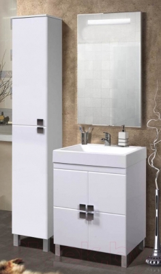Шкаф-пенал для ванной Belux Импульс П30-01 (белый, правый)