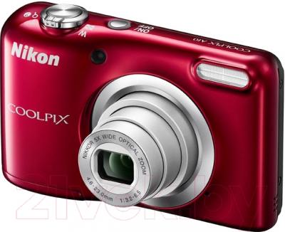 Компактный фотоаппарат Nikon Coolpix A10 (красный)