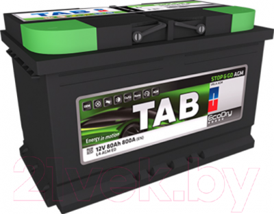 Автомобильный аккумулятор TAB EcoDry Stop&Go AGM 213080 (80 А/ч)