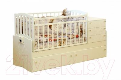 Детская кровать-трансформер Daka Baby Укачайка 05 (ваниль)