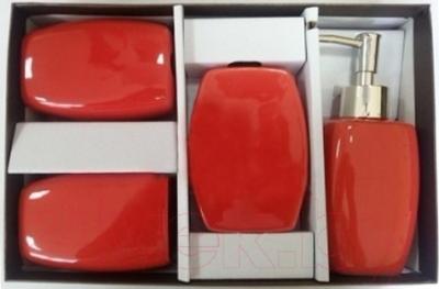 Набор аксессуаров для ванной Максресурс BH082-4 (красный)