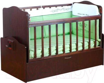 Детская кроватка Daka Baby Укачайка 02 (венге)