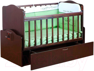 Детская кроватка Daka Baby Укачайка 02 (венге)